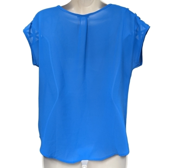 E Hanger M Cage Shoulder Crepe Textured Top Sz M - Picture 2 of 11